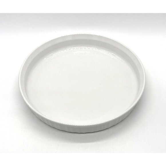 Vintage Corning Ware FRENCH WHITE F-3-B Round Quiche Pie Tart Baking Dish 10.5" - Picture 2 of 4